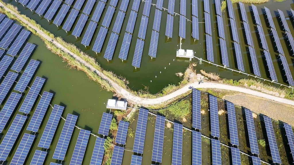 Solar panels in east China's Jiangsu Province